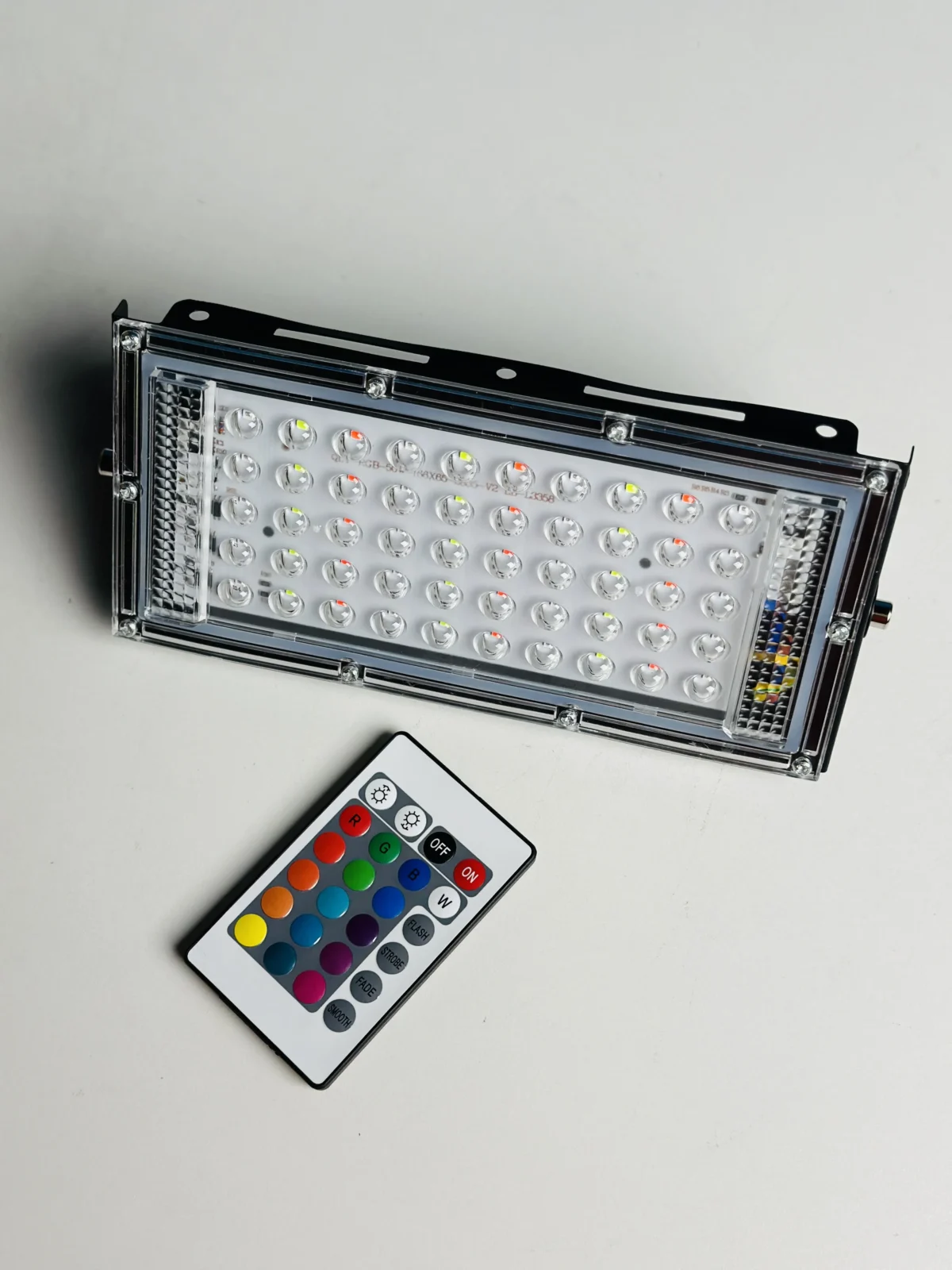 RGB LED Flood Light- Remote Controlled IP66 Waterproof Landscape & Outdoor Lighting (50W, AC220V) - Image 1