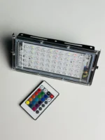 RGB LED Flood Light- Remote Controlled IP66 Waterproof Landscape & Outdoor Lighting (50W, AC220V)