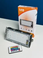RGB LED Flood Light- Remote Controlled IP66 Waterproof Landscape & Outdoor Lighting (50W, AC220V) - Image 2